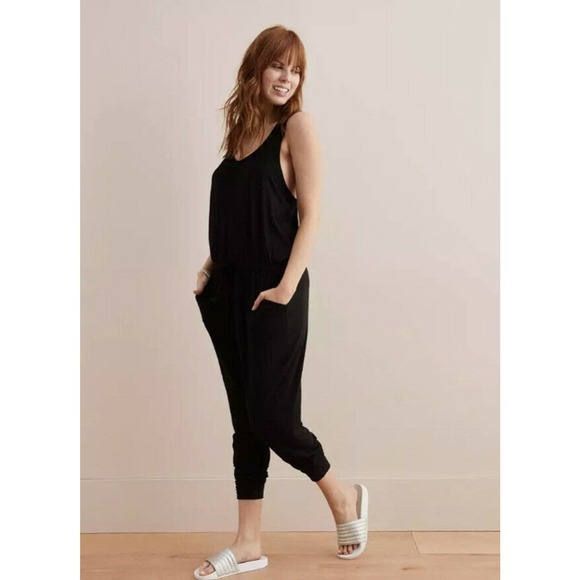 aerie Pants - Aerie Track Racerback Drawstring Waist Jumpsuit